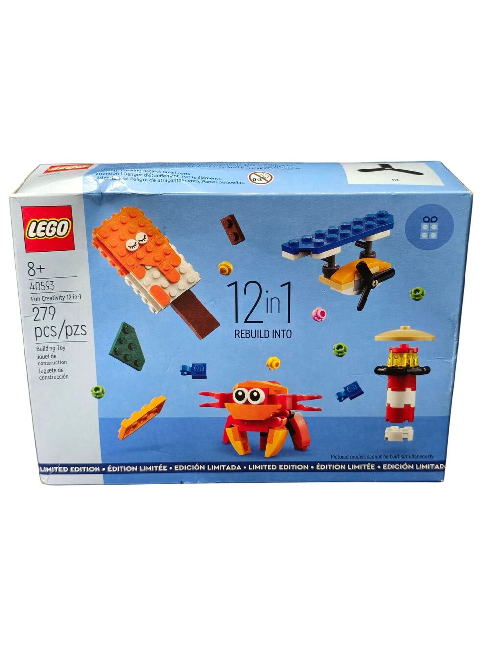 LEGO Fun Creativity 12-in-1 40593 279 Building Toy Pieces Place Sailboat Cabin &